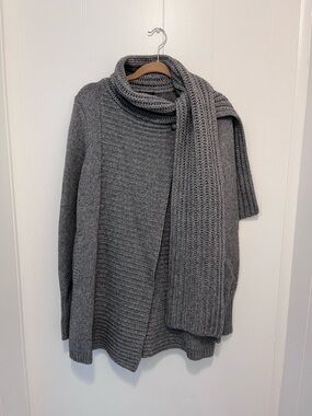Theory Ribbed Scarf Sweater